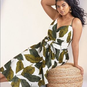 NWT Eloquii Sz 28 Palm Leaves dress